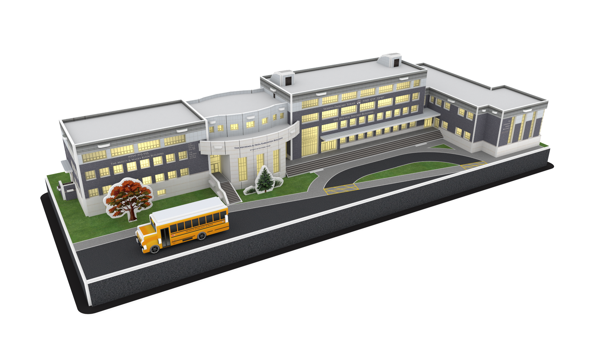 Architectural details recreated at miniature scale — facade, windows, and structural elements