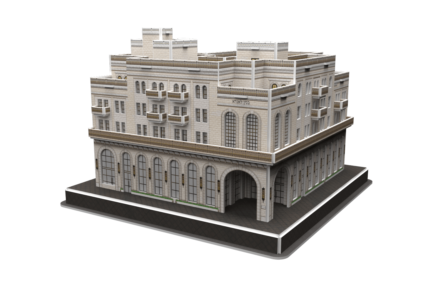 Custom architectural 3D puzzle building of a classic NYC landmark with detailed facade and arched entrance